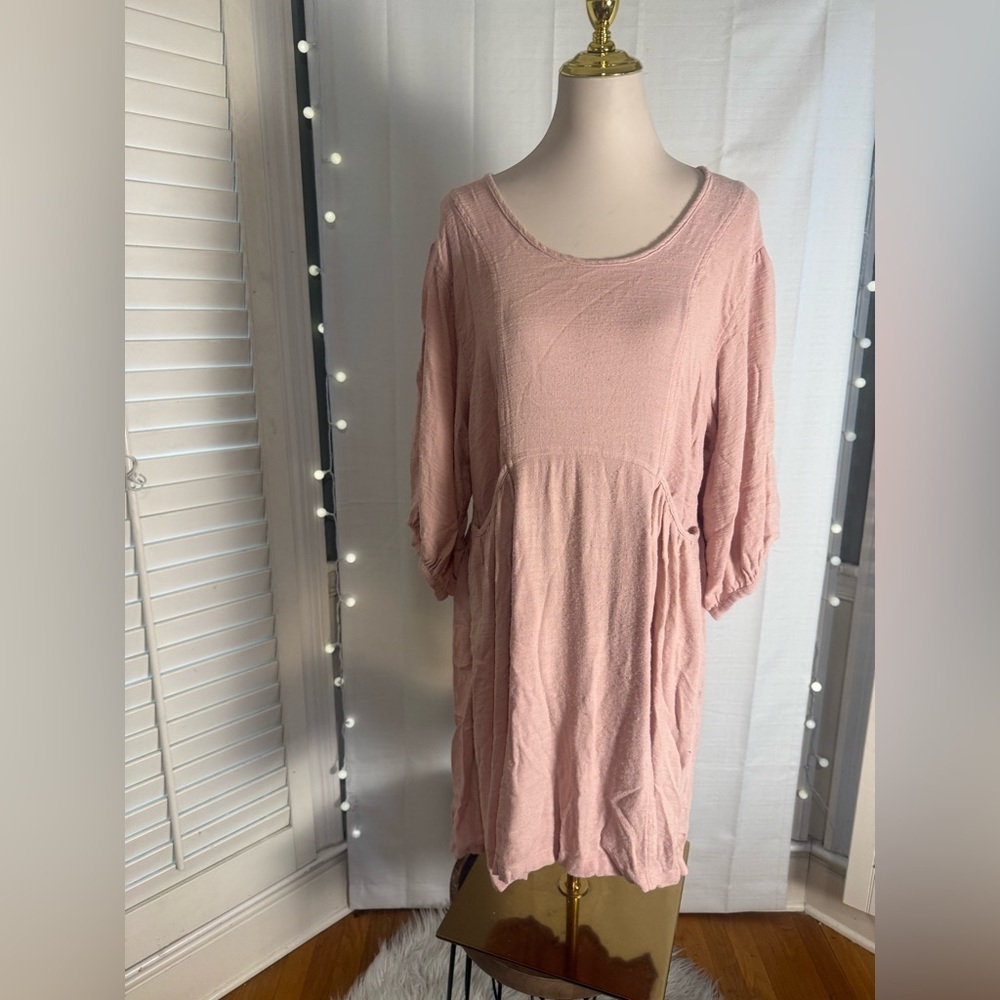 Uncle Frank Blush Pink Pocket Dress XL Made in USA
